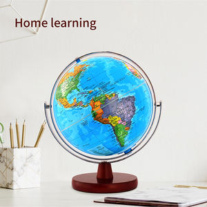 Globo Terráqueo Iluminado para Niños y Adultos de Todas las Edades con Soporte de Madera 7 en 1 - Vista Nocturna, <span class=keywords><strong>Mapa</strong></span> de Estrellas, Globo de Constelaciones - Product Image 2