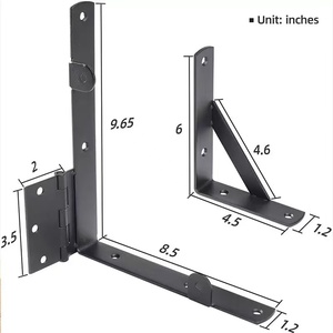 Soportes Triangulares de Metal con Recubrimiento en Polvo, de Precisión, de Una Sola Cara, <span class=keywords><strong>para</strong></span> Estantes Flotantes, Color Negro, Precio al por Mayor - Product Image 1