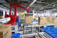 Máquina Robótica de Paletización para Alimentos y Bebidas, Robot Conjunto para Paletizar Cajas de Cartón