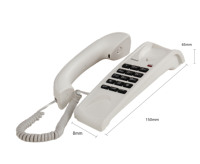 Téléphone filaire mural de base pour chambre, bureau ou hôtel, qualité audio claire, téléphone fixe de base filaire