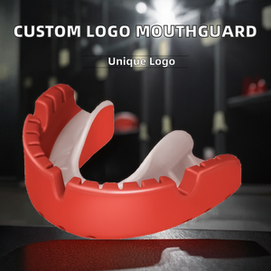 Protège-dents de boxe, MMA et football Eubi avec logo personnalisé, en EVA et silicone, moulable, antidérapant, ensemble de couleurs personnalisées offert - Product Image 2