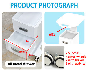 Carrello Mobile Professionale in Metallo per Macchinari da Estetica con Tavolo e 4 Ruote per Ospedale Hotel e Spa - Product Image 6