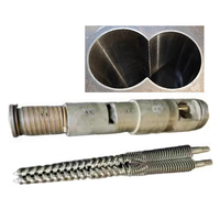 65/132 vis et baril jumeaux coniques d'extrudeuse de type standard pour l'industrie de profil/tuyau de WPC, contenu de Caco3 moins de 100%