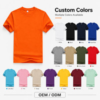 T-shirt personnalisé en polycoton pour homme, OEM, vierge, mélange CVC coton-polyester, sans plis, fabricant de chemises uniformes