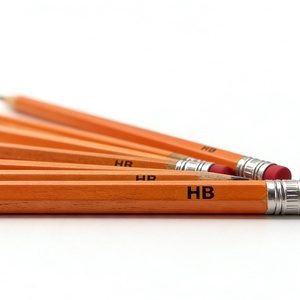 Precio de Fábrica, Lápiz de Madera Económico para Material Escolar con Mina HB y Borrador en la Parte Superior - Product Image 5