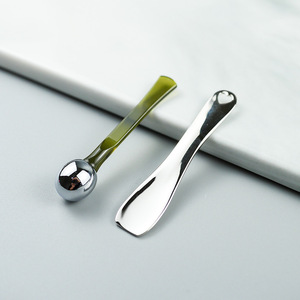 Heart Hollow Stainless Steel Cosmetic Spatula <b>Mini</b> Facial Cream Scoop Eye Cream Applicator Makeup Tool - Product Image 3