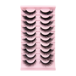Ciglia Finte Intere Effetto Occhio di <span class=keywords><strong>Gatto</strong></span> Allungate e Folte, 10 Paia in Vassoio, Modello Fox Oblique Fly HL05, Prodotte a Pingdu - Product Image 6