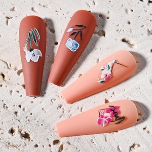 Autocollants pour ongles 5D Fleurs Lignes géométriques Décoration Acrylique Embossé Sliders Fleurs Autocollants pour ongles Cerisier en fleurs <span class=keywords><strong>Manucure</strong></span> 5D1009 - Product Image 6