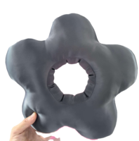 Oreiller de sommeil portable coloré et soyeux, en forme de beignet fleuri, doux, pour soulager les douleurs aux oreilles, les plaies de pression, les douleurs de piercing