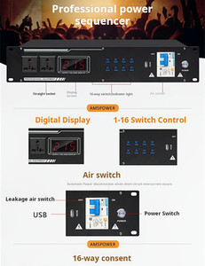 Audio profesional USB SC Protection 232 Control Cascade Connection Secuencia de potencia para amplificador Controlador de secuencia de potencia - Product Image 4