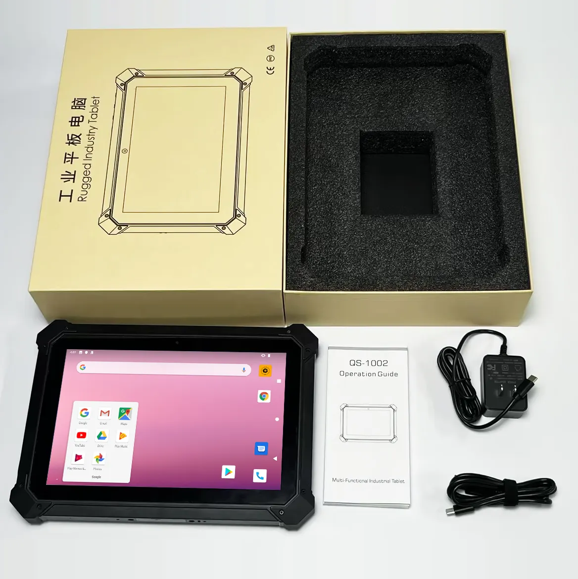 10 inç IP67 su geçirmez Anti damla Android sağlam Tablet endüstriyel Tablet bilgisayar ile biyometrik parmak izi QR tarayıcı Tablet PC
