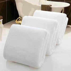 QUNZHEN Logo personnalisé 100% coton blanc hôtel <span class=keywords><strong>drap</strong></span> <span class=keywords><strong>de</strong></span> <span class=keywords><strong>bain</strong></span> serviettes 600gsm coton douche serviette <span class=keywords><strong>de</strong></span> <span class=keywords><strong>bain</strong></span> - Product Image 5