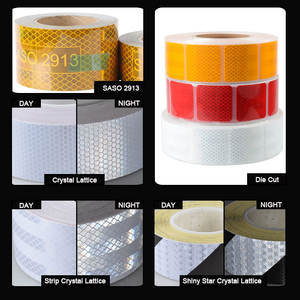 <span class=keywords><strong>Cinta</strong></span> Reflectante DOT Amarilla 6 Blanca 6 Roja Sae de 2 Pulgadas 1 Pulgada Rollo de 150' <span class=keywords><strong>para</strong></span> Camiones Material de PVC y PET <span class=keywords><strong>para</strong></span> Uso en Remolques - Product Image 5