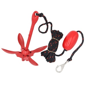 Kit d'ancrage pliant pour kayaks, canoës, planches à pagaie SUP et jet-skis, accessoires de pêche, de bateau et de kayak - Product Image 1