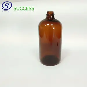 32oz 1000ml Amber Boston Round Essential Oil Glass Bottle