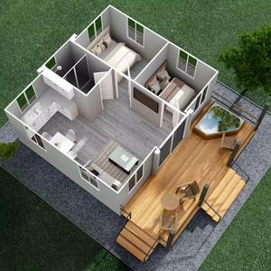 20ft 40ft casa portatile 40ft prefabbricata di lusso espandibile Bed and Breakfast contenitore casa progetto - Product Image 2