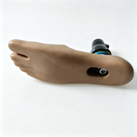 Prothèse de jambe légère et durable en fibre de carbone renforcée, 22-28 cm, avec pied multi-flexible et adaptateur