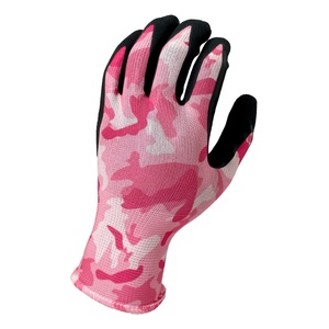 NMSAFETY Pink <strong>Leopard</strong> <strong>Print</strong> Foam Latex Coated Working Garden <strong>Gloves</strong> CE EN388 2121X - Product Image 3