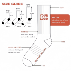 Chaussettes en coton pour hommes sur mesure en gros, disponibles en différentes couleurs et motifs, de haute qualité, respirantes, pour le sport et les occasions décontractées - Product Image 3