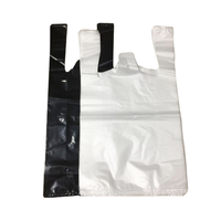 Sacs de courses en plastique transparent recyclables en PEHD avec poignées pour supermarchés