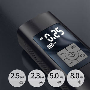 Mini bomba de aire eléctrica con linterna para neumáticos de bicicleta, inflador de neumáticos Digital LED de 12V CC, recargable y portátil, novedad de <span class=keywords><strong>2022</strong></span> - Product Image 2