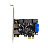 Carte d'extension interne Gigabit Ethernet PCIe X1 NEC720201 à 4 ports USB 3.0 1 Gbit/s pour serveur, PC de bureau, Windows