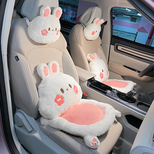 Felpa conejo coche cintura cuello almohada asiento cojín sofá Oficina descanso <span class=keywords><strong>silla</strong></span> Pad chica mujeres amantes coche Interior lindo - Product Image 3