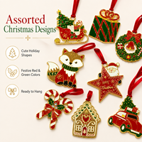 Imán Metálico Navideño con Forma Personalizada para Decoración de Árboles y Empaque de Regalos