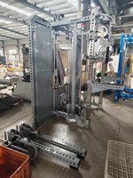 Máquina de Entrenamiento Funcional 2.0 con Postes de Acero Inoxidable, Contrapeso Smith, Doble Torre de Pesas de 120 kg y Paneles Laterales de Almacenamiento