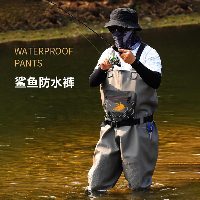 รุ่นเสริมความแข็งแรงด้วย PVC ใหม่ - โลโก้ปลาฉลามสีเทา