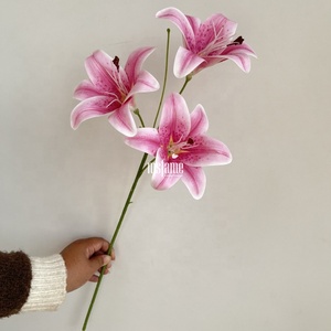MSFAME Prix de gros <span class=keywords><strong>Muguet</strong></span> blanc Fleurs artificielles Real Touch 3D Fleur - Product Image 6