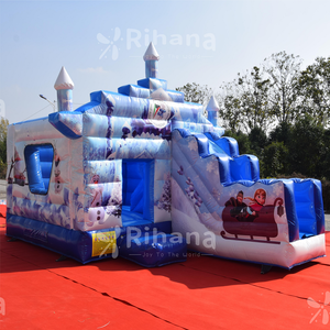 Castillo Inflable de Princesas Elsa y <span class=keywords><strong>Anna</strong></span> de Frozen, Trampolín Inflable con Tobogán en Venta - Product Image 4