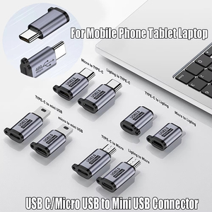 Çoklu USB tip C adaptörü alüminyum alaşım tipi C USB-C erkek veri transferi USB 2.0 dişi adaptör OTG fonksiyon konektörü - Product Image 6