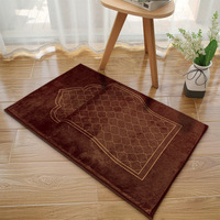 Tapis de prière islamique avec coussinets de genoux en mousse à mémoire de forme intégrés, tapis doux antidérapant, bordures exquises, tapis de prière confortable pour tous les jours