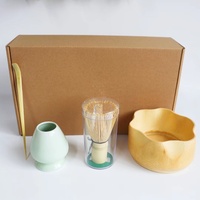 Bol de matcha japonais en bois de bambou