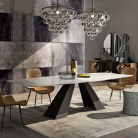 Table à manger classique en bois massif design moderne 4 6 8 10 places Meubles de salle à manger Table de restaurant
