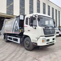 Camiones de Recolección de Basura Dongfeng de 12 Toneladas con Compactador de Residuos y Carga Trasera, Precio en China