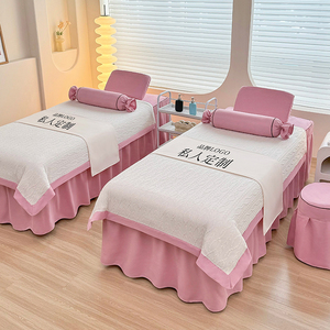 Copertura per Lettino da Massaggio in Garza a Bolle, Lusso Cinque Stelle per Hotel, Centri Benessere, SPA, Saloni di Bellezza, Personalizzazione LOGO - Product Image 3