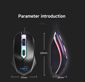 7200 DPI Optische RGB-Hintergrund beleuchtung Kabel gebundene Gaming-Maus 6-Tasten Einstellbar für PC und Laptops Kompatibel mit Schaft fräser mäusen - Product Image 3