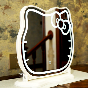 กระจก LED ลายเฮลโล คิตตี้ แบบนีออน สไตล์อนิเมะ สำหรับตกแต่งบ้าน ห้องนั่งเล่น ใช้แต่งหน้า พร้อมสวิตช์สัมผัส - Product Image 2