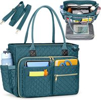 Vente chaude Grande Capacité Multifonctionnel Enseignant Porte-Documents Casual Étanche Fourre-Tout Deux Portable De Poche Ordinateur Portable Sacs Polyester