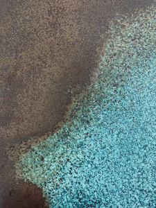 Buena Calidad Impermeable Tesoro Bronce Óxido Verdigris Patina Pseudo Smooth Liquid Metals Panel - Product Image 6