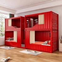 Lit superposé simple en fer forgé, empilable, style créatif et moderne, thème e-sport, avec rangement, pour hôtel, gîte, loft industriel