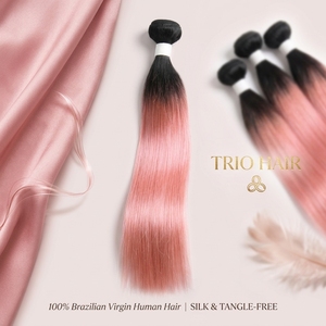 Paquetes de Cabello Remy Brasileño Virgen 12A, Doble Trama a Máquina, 100g, Todos los Colores, Venta al por Mayor, Rojo Rosa, Liso Sedoso - Product Image 6