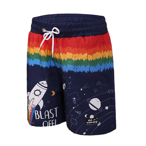Pantalon de plage pour enfants taille haute <span class=keywords><strong>Short</strong></span> de <span class=keywords><strong>bain</strong></span> à séchage rapide avec filet intérieur Coupe ample <span class=keywords><strong>Short</strong></span> de <span class=keywords><strong>bain</strong></span> pour garçon Couleur Lavé Style doux - Product Image 6