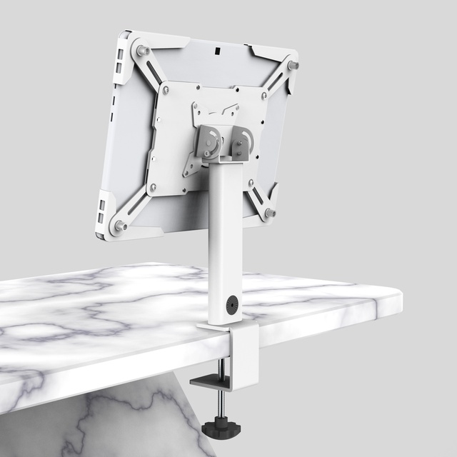7''-13'' Tablet Desktop Stand 360 Degree Rotation 180 Degree Tilt Metal Construction Built-in Cable Management iPad Compatible