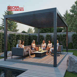 Pergola en aluminium avec design bicolore imperméable – Idéale pour jardin d'été, joie d'enfance, évasion douce dans la cour, patio, parc - Product Image 1