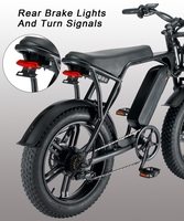 7 vitesses V8 tout-terrain e-bike gros pneu adultes cyclomoteur électrique Dirt Bike 750W moteur longue portée unisexe VTT électrique