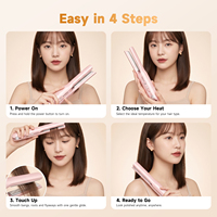 Lisseur de cheveux sans fil UKLISS avec charge Type C, céramique, contrôle de température multi-niveaux, affichage LED, protection contre la surchauffe, idéal pour les hôtels