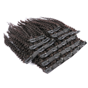 Al por mayor mongol Afro rizado armadura <span class=keywords><strong>del</strong></span> pelo humano rizado Clip <span class=keywords><strong>en</strong></span> extensiones de cabello afro brasileño Clip ins - Product Image 2